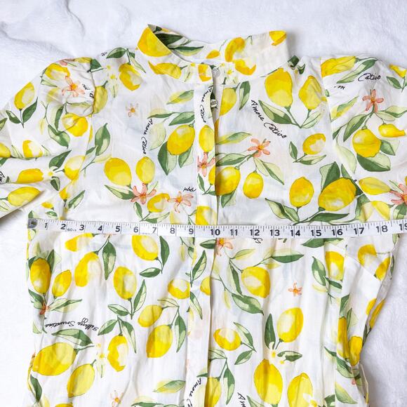 H&M NEW with tags Ankle Length Cotton Lemon Print Maxi Dress size Medium - Picture 6 of 12